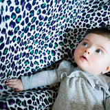 XL PURPLE LEOPARD MUSLIN - For 5+ Month Old Babies