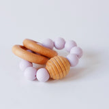 Lavender Beehive Silicone and Wooden Teething Toy