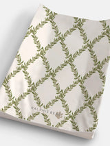 Leafy Grid Anti-Roll Wedge Baby Changing Mat