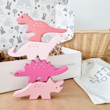 Pink Dino Discovery Wooden Toy Set