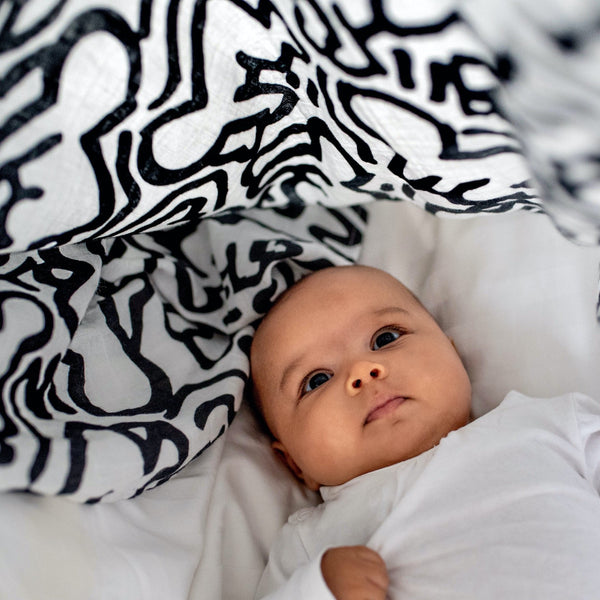 ETTA LOVES X KEITH HARING 2-PACK MUSLIN SQUARES - For 0 to 4 Months & 5+ Month Old Babies