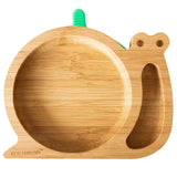 Bamboo Tableware Suction and Section Plate - Snail