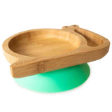 Bamboo Tableware Suction and Section Plate - Snail