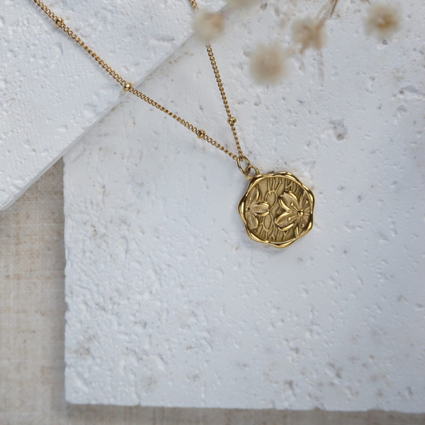 Gold Buttercup Necklace