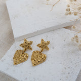 Gold Beach Drop Earrings