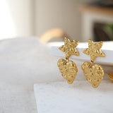 Gold Beach Drop Earrings