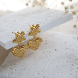 Gold Beach Drop Earrings