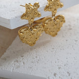 Gold Beach Drop Earrings