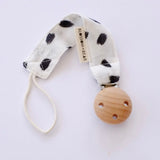 Fabric Pacifier Clip - Monochrome Dash