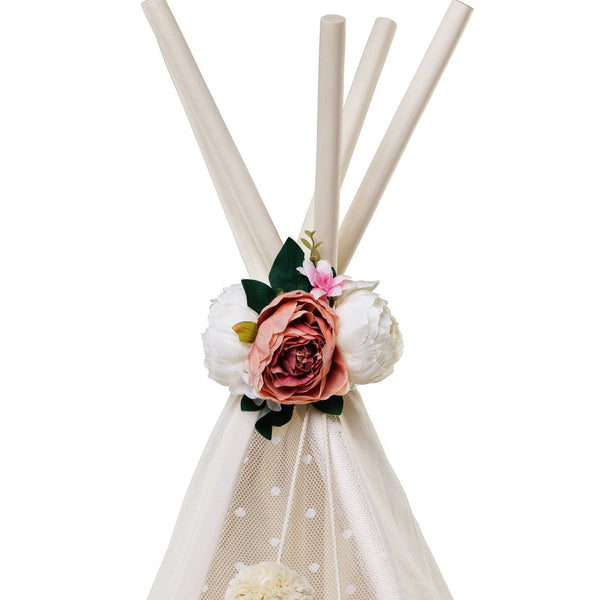 MINICAMP Peonies Flower Garland for Teepee Decoration Peach - Teepee Accessory