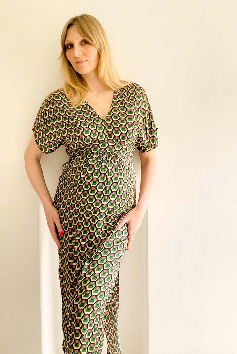 Kimono-Style Maternity & Breastfeeding Dress