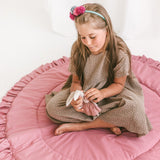 Kids Playmat With Ruffles in Rose