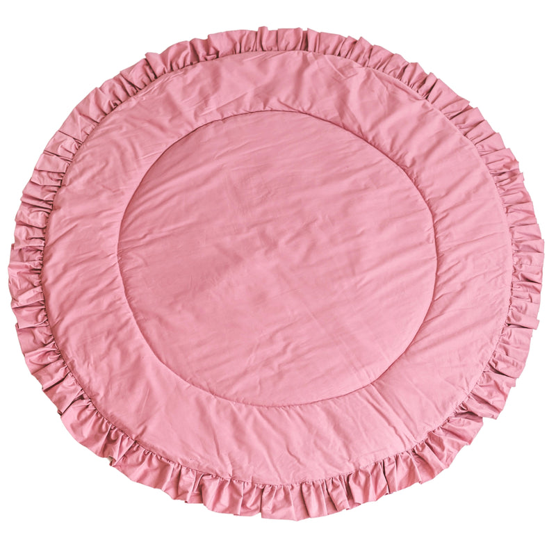 Kids Playmat With Ruffles in Rose