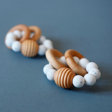 Speckled Beehive Silicone and Wooden Teething Toy