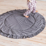 Kids Playmat With Ruffles in Grey