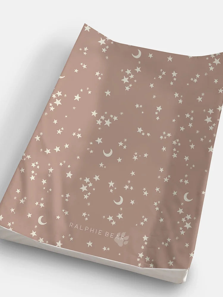 Ralphie Bear Blush Starry Night Anti Roll Wedge Changing Mat