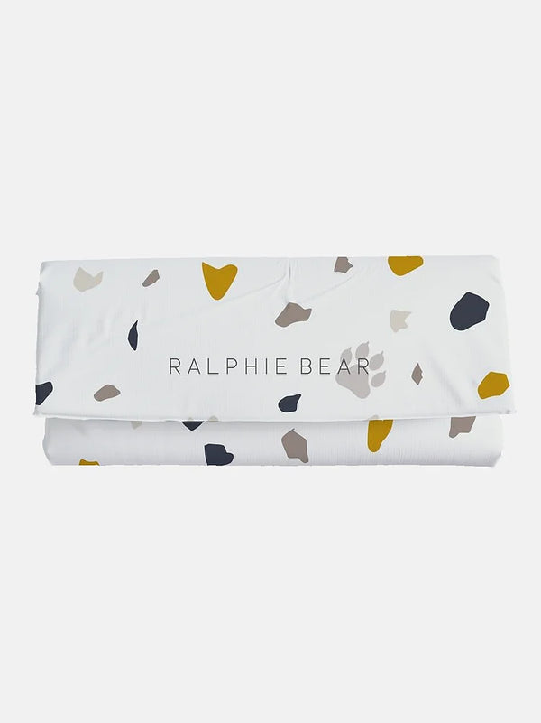 Ralphie Bear Navy Terrazzo Travel Mat