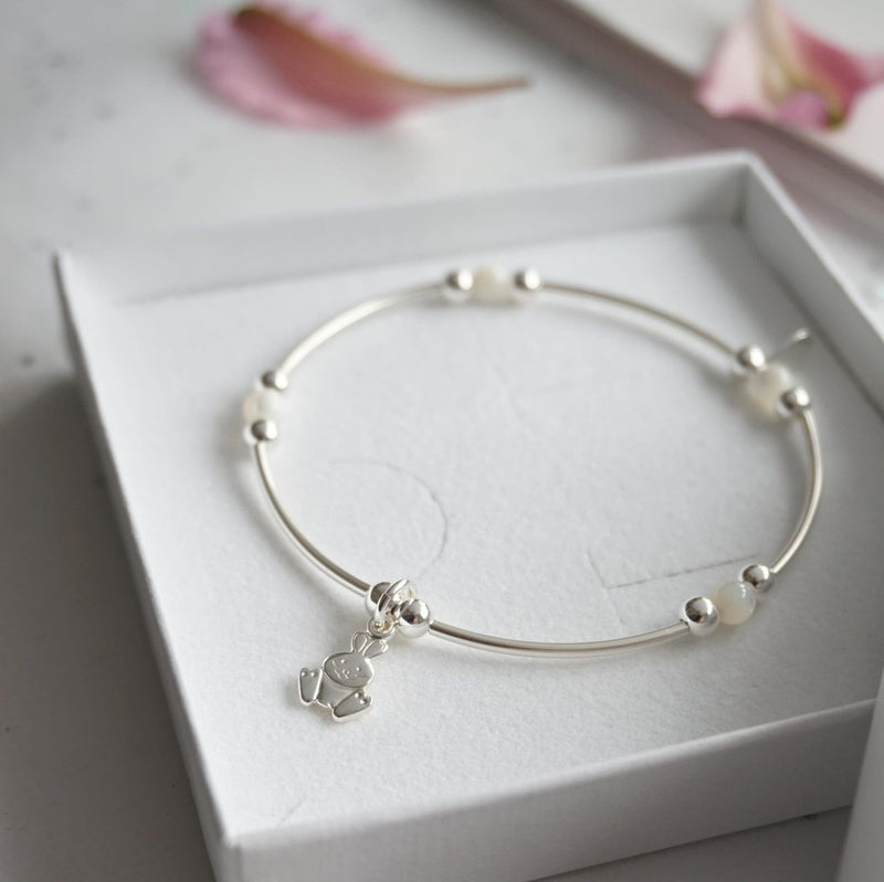 Limited Edition Sterling Silver And Mother Of Pearl Easter Bracelet