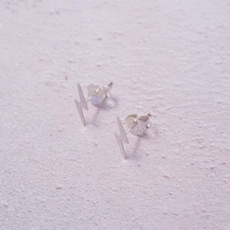 Sterling Silver Bolt Stud Earrings