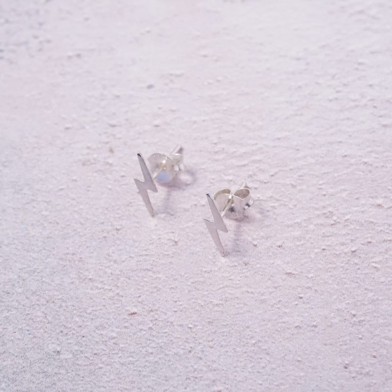 Sterling Silver Bolt Stud Earrings