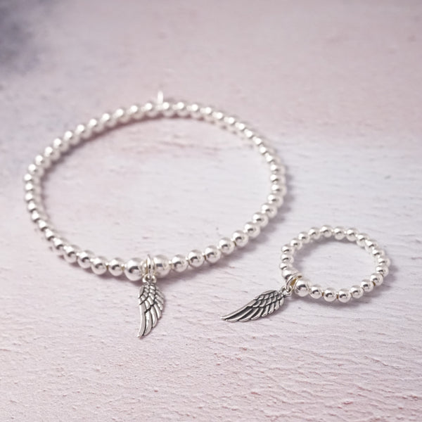 Sterling Silver Angel Wing Set