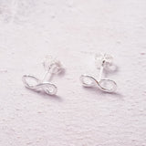 Sterling Silver Infinity Stud Earrings