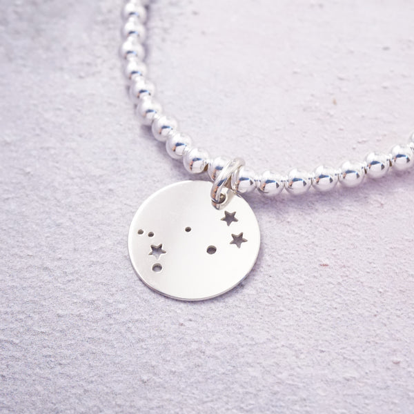 Sterling Silver Bracelet With Constellation Charm